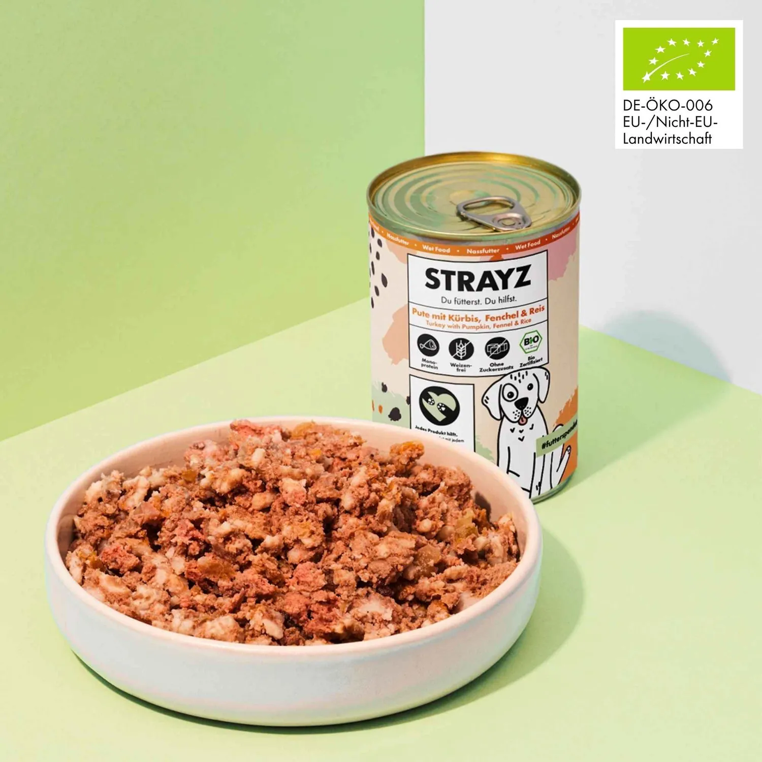 STRAYZ Proefpakket hondenvoer nat 3x400g bio