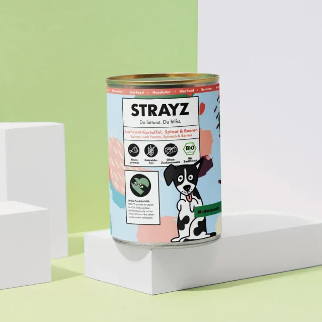 STRAYZ zalm nat hondenvoer 400g graanvrij