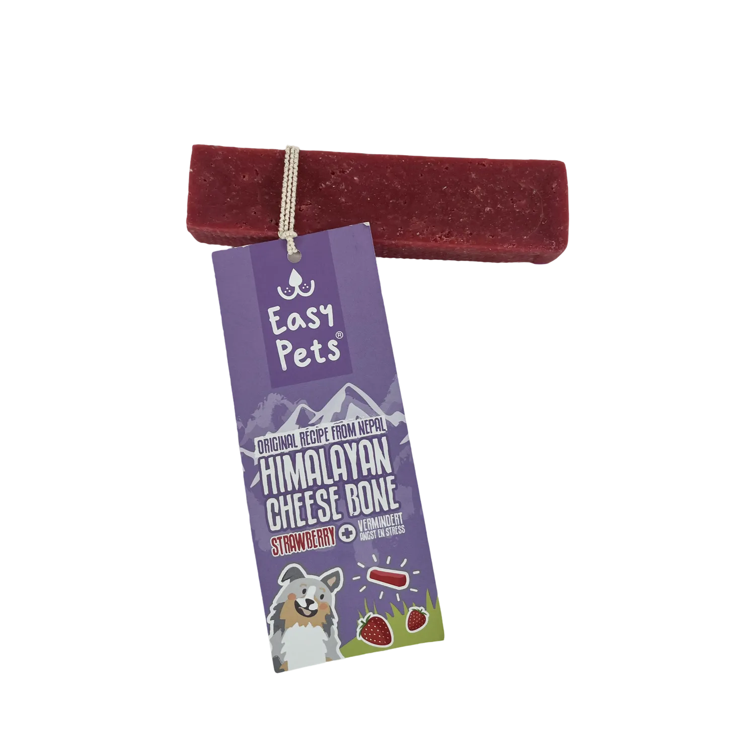 Easypets Himalayan Cheese Bone kaasbot aardbei