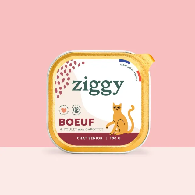 Ziggy Senior natvoer rund 4x100g graanvrij