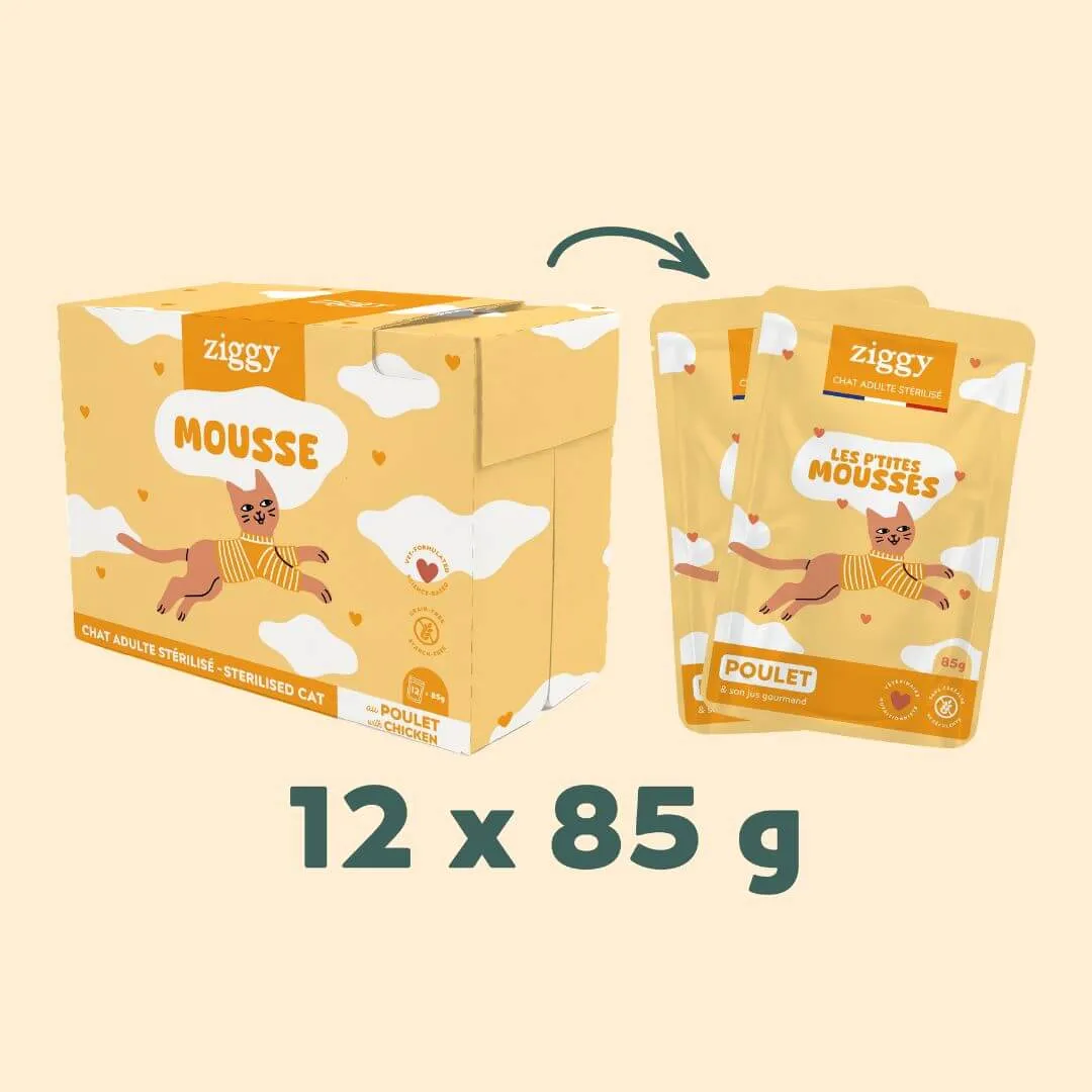 Ziggy Sterilized Mousse kattenvoer kip 12x85g graanvrij
