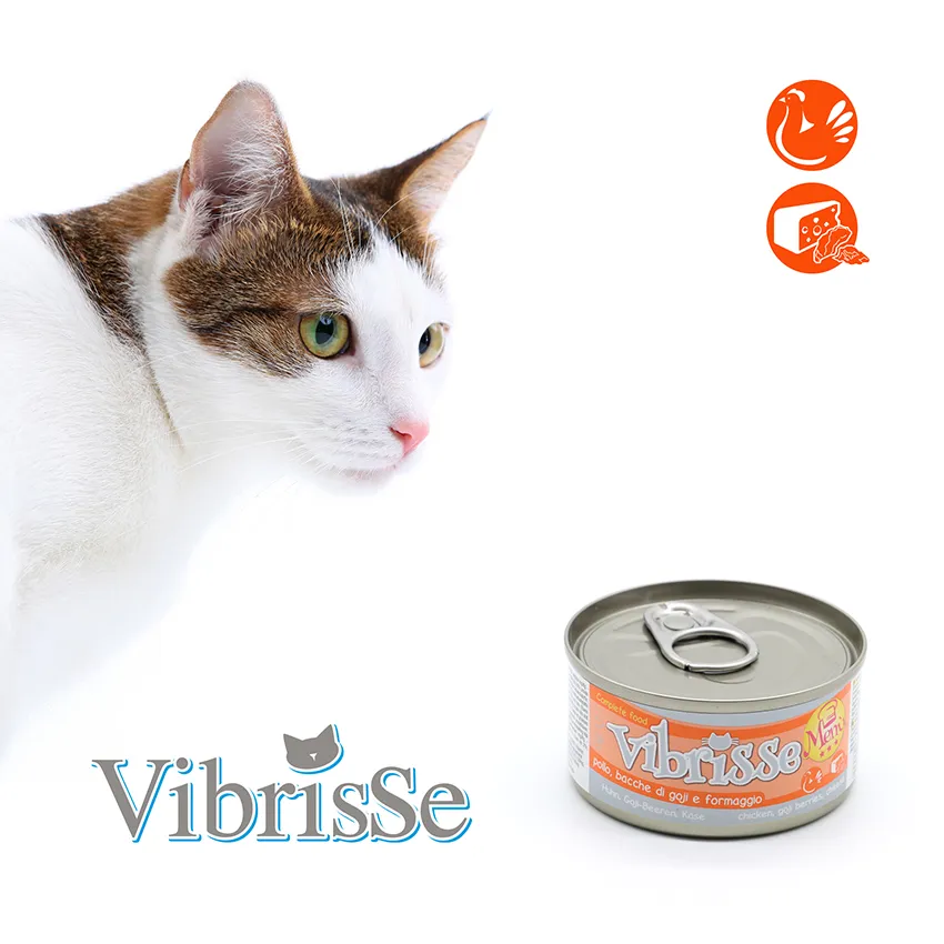 Vibrisse Menu kip goji kaas compleet kattenvoer 70g