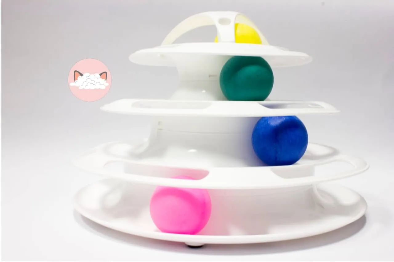 Poezenparadijs Katten Speeltoren 4 Levels met Ballen antislip