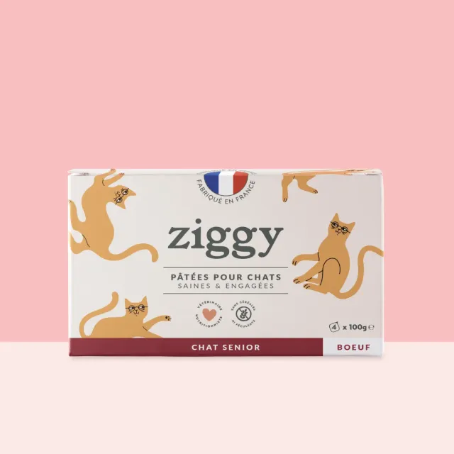 Ziggy Senior natvoer rund 4 x 100 g eiwitrijk