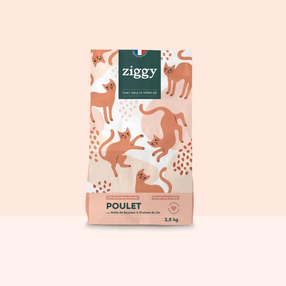 Ziggy Sterilised Adult brokken kip 2,5 kg graanvrij