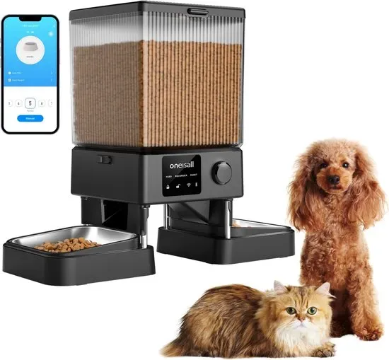 Oneisall PFD-002 Pro voerautomaat 5L app 2 katten