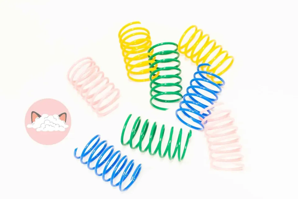 Poezenparadijs Kattenveertjes springveertjes 8 stuks kunststof