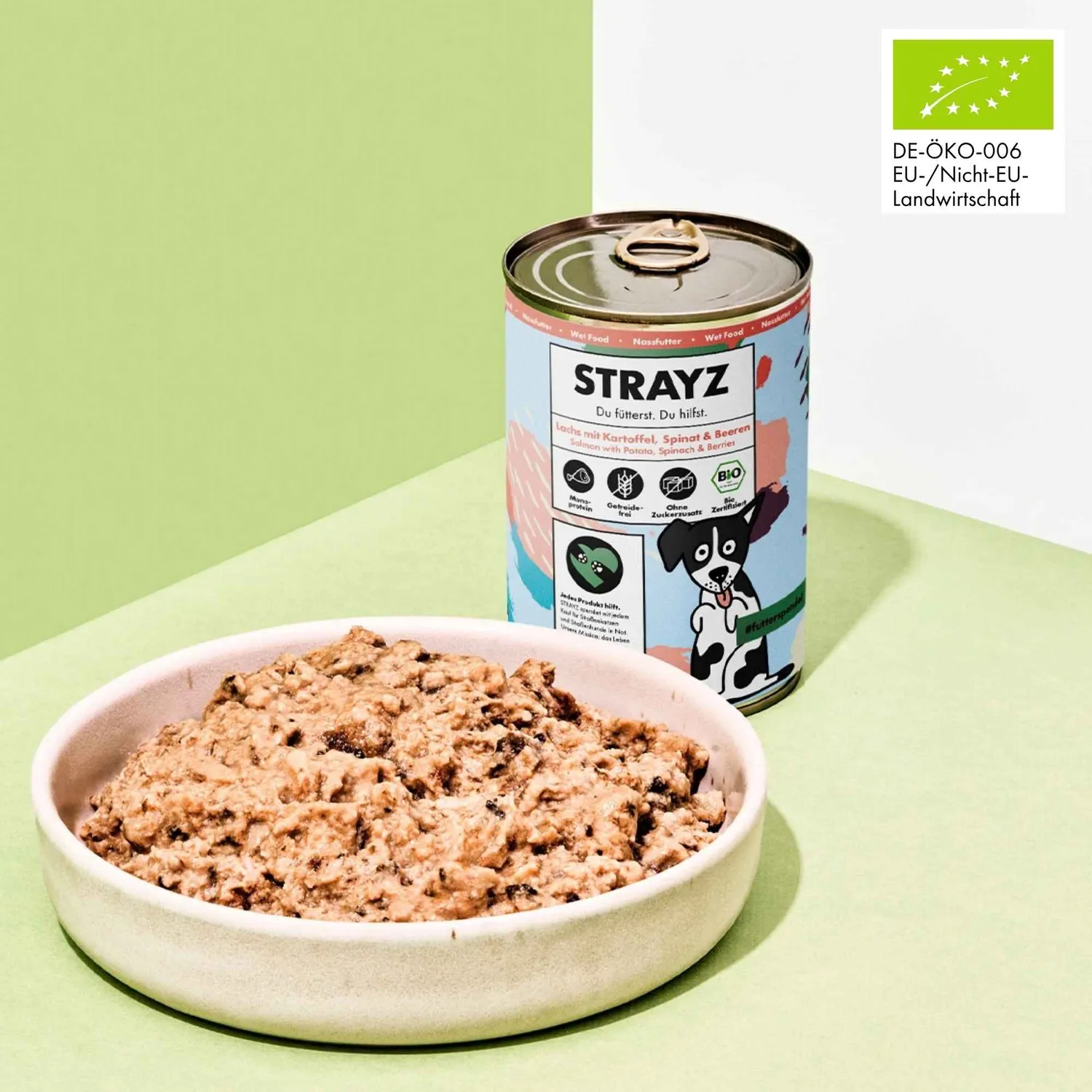 STRAYZ Proefpakket hondenvoer nat 3x400g bio