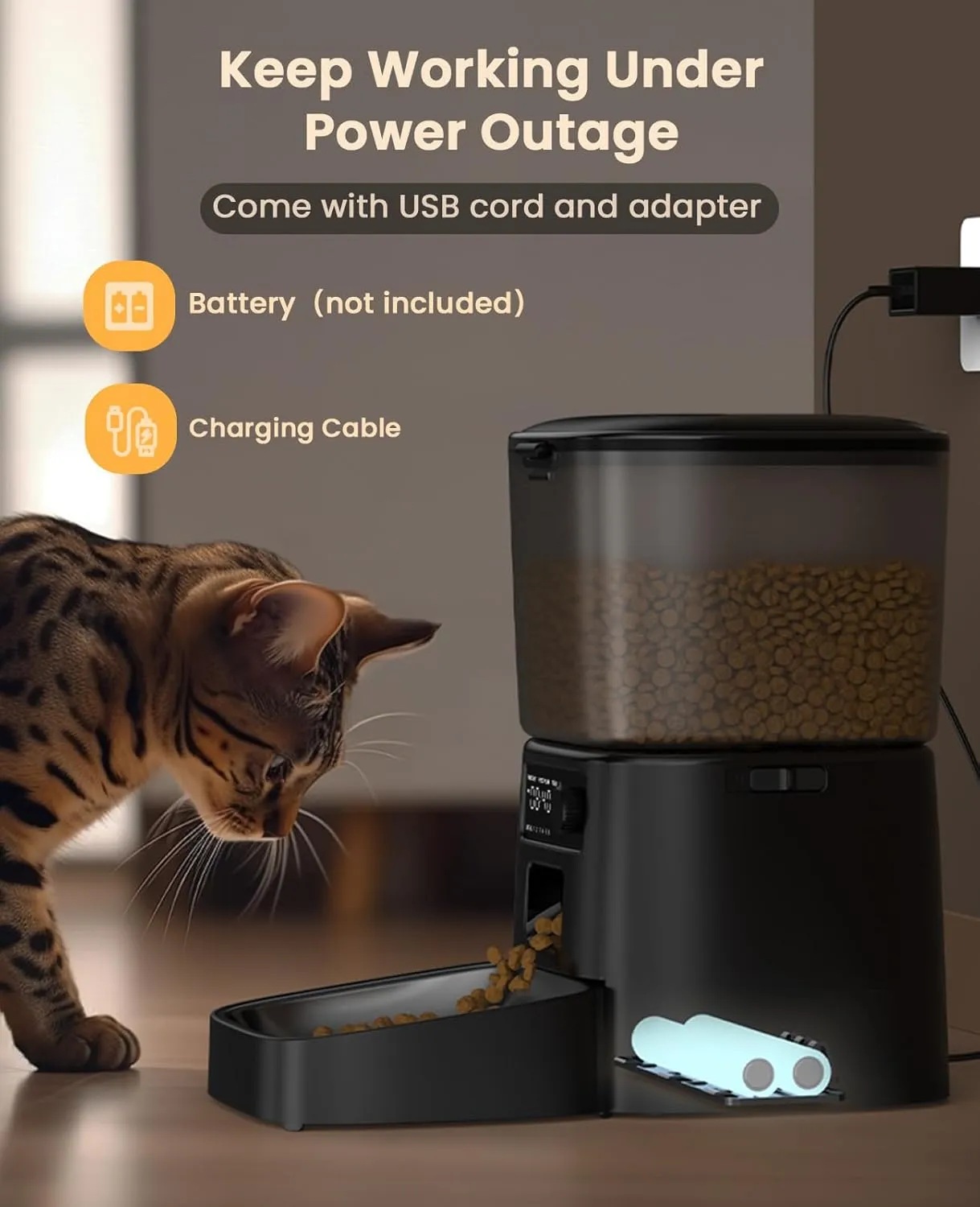 Oneisall Basic voederautomaat kat 3,5L 12 cups vers
