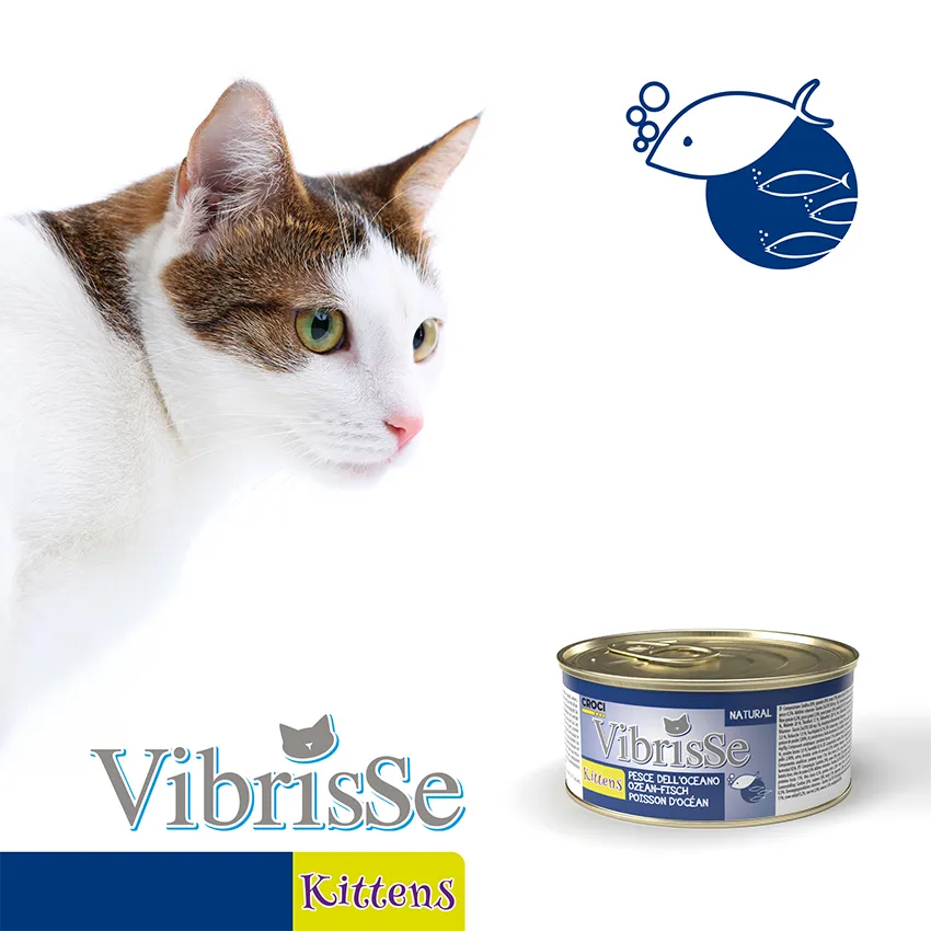 Vibrisse Natural Kittens kip tonijn 70g blikje