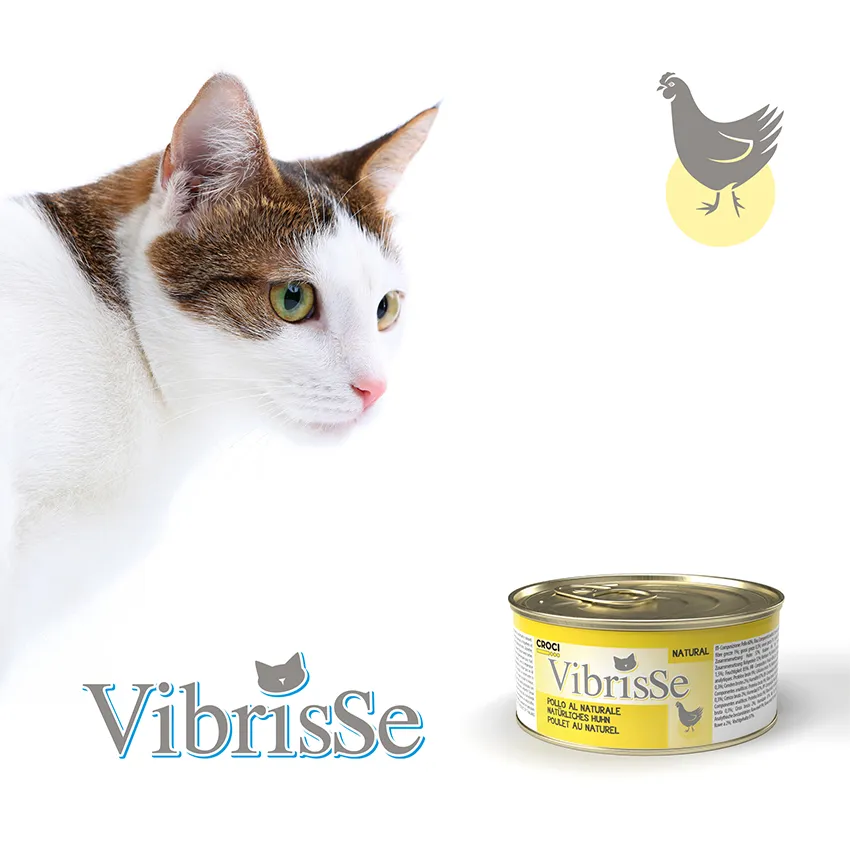 Vibrisse Natural kip natvoer kat 70g gestoomd