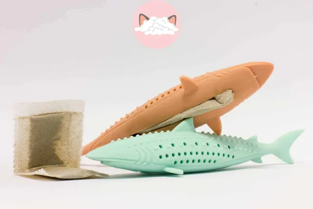 Poezenparadijs Siliconen gebitsreiniger kat kattenkruid 12 cm