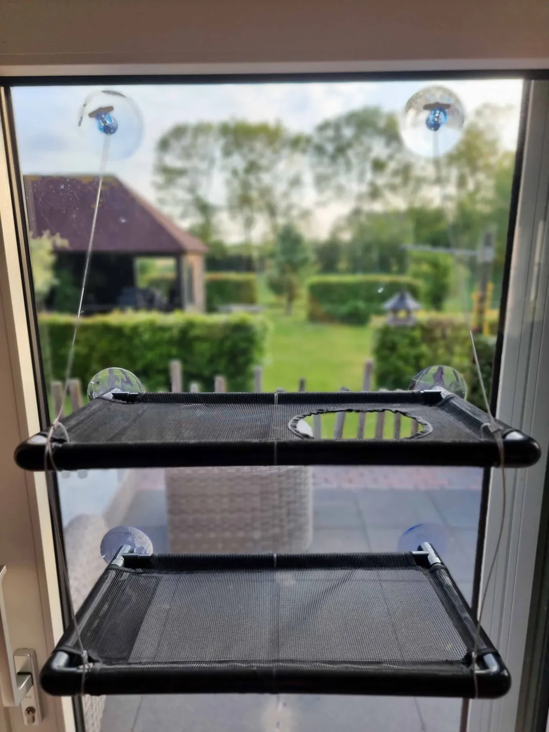 Poezenparadijs Kattenhangmat raam dubbel 25 kg zuignap