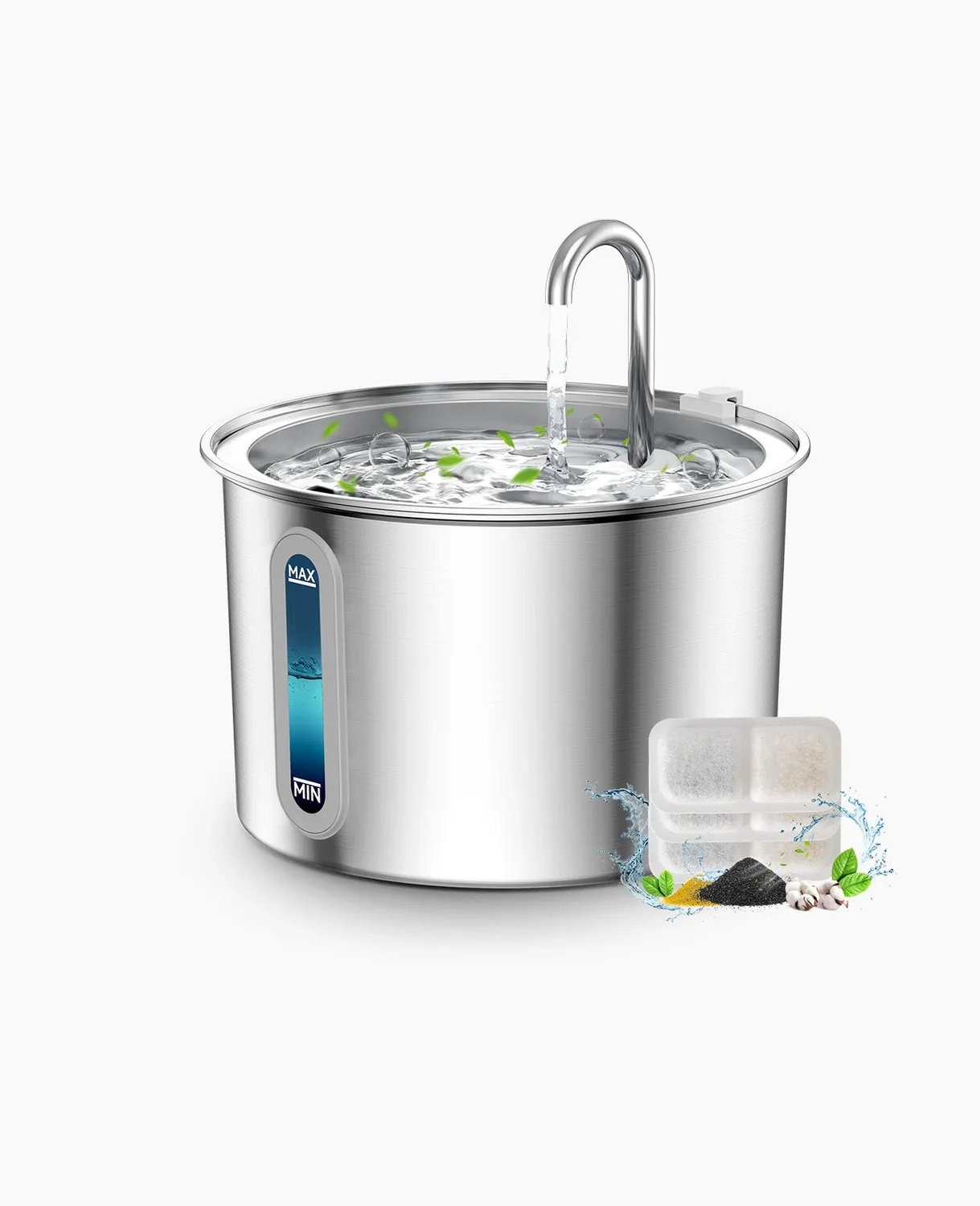 Oneisall PWF-001 drinkfontein kat 2 liter rvs met 3 filters