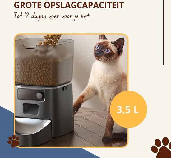 Oneisall PFD-001 Pro voerautomaat zwart 3,5L