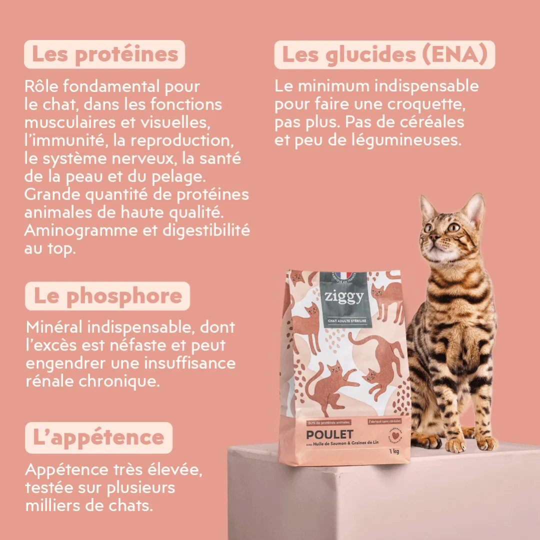 Ziggy Sterilised Adult brokken kip 2,5 kg graanvrij