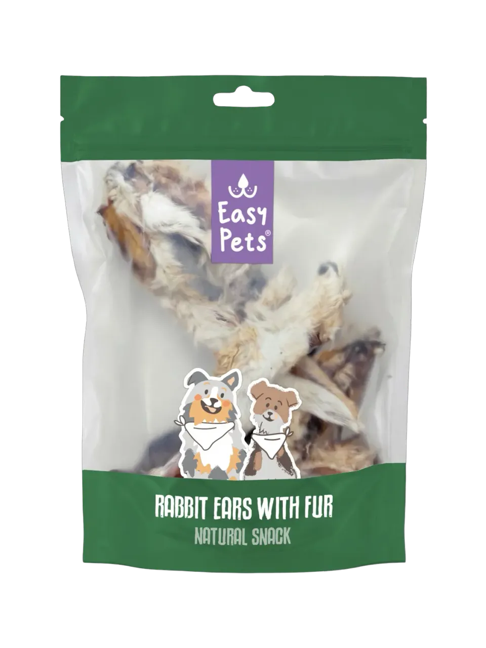 Easypets Konijnenoren met Vacht kauwsnack 7 stuks natuurlijk