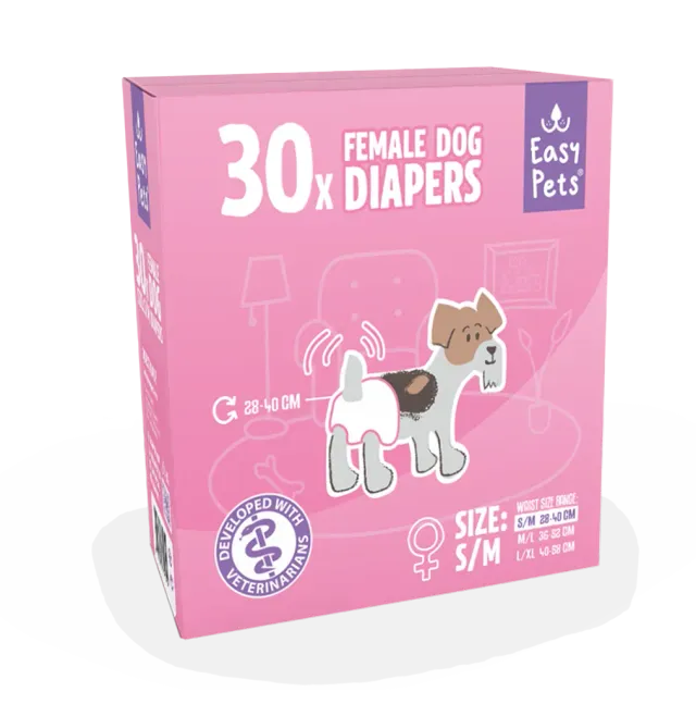 EASYPETS Hondenluiers Teef 30 stuks S/M absorberend