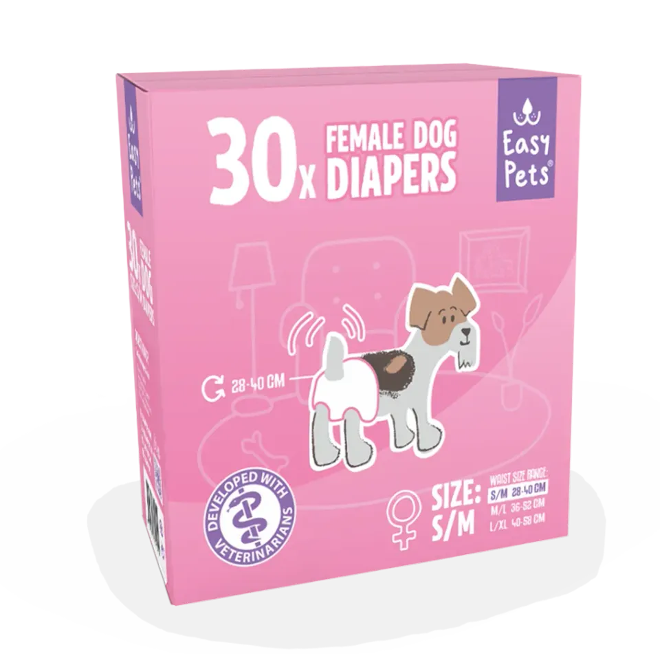 EASYPETS Hondenluiers Teef 30 stuks S/M absorberend