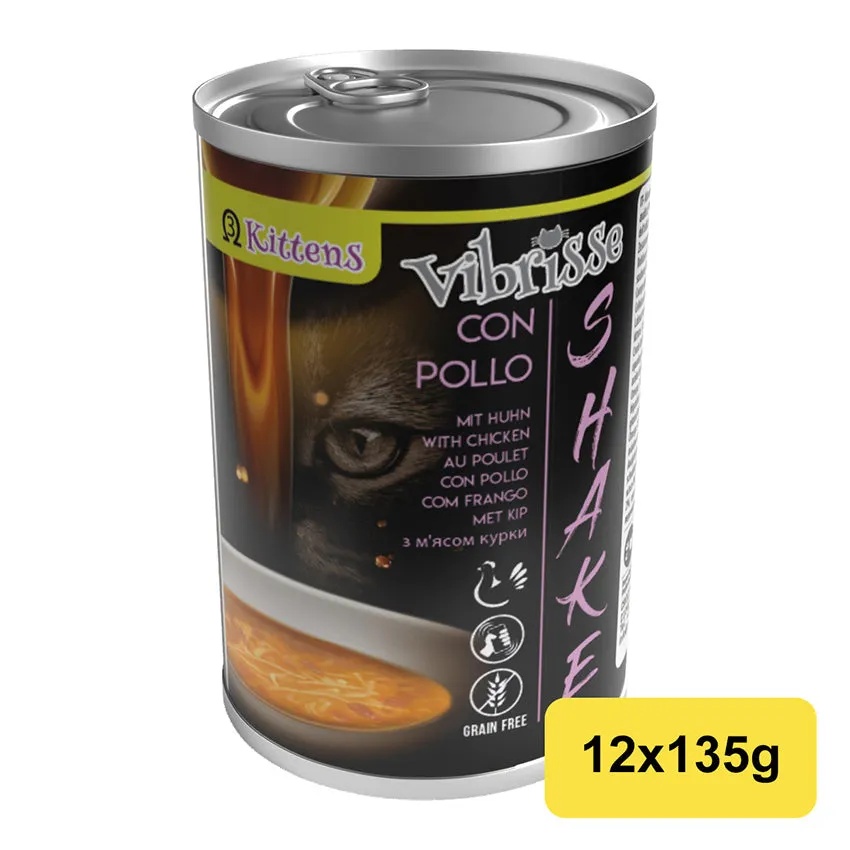Vibrisse Shake Kitten natvoer kip 135 g