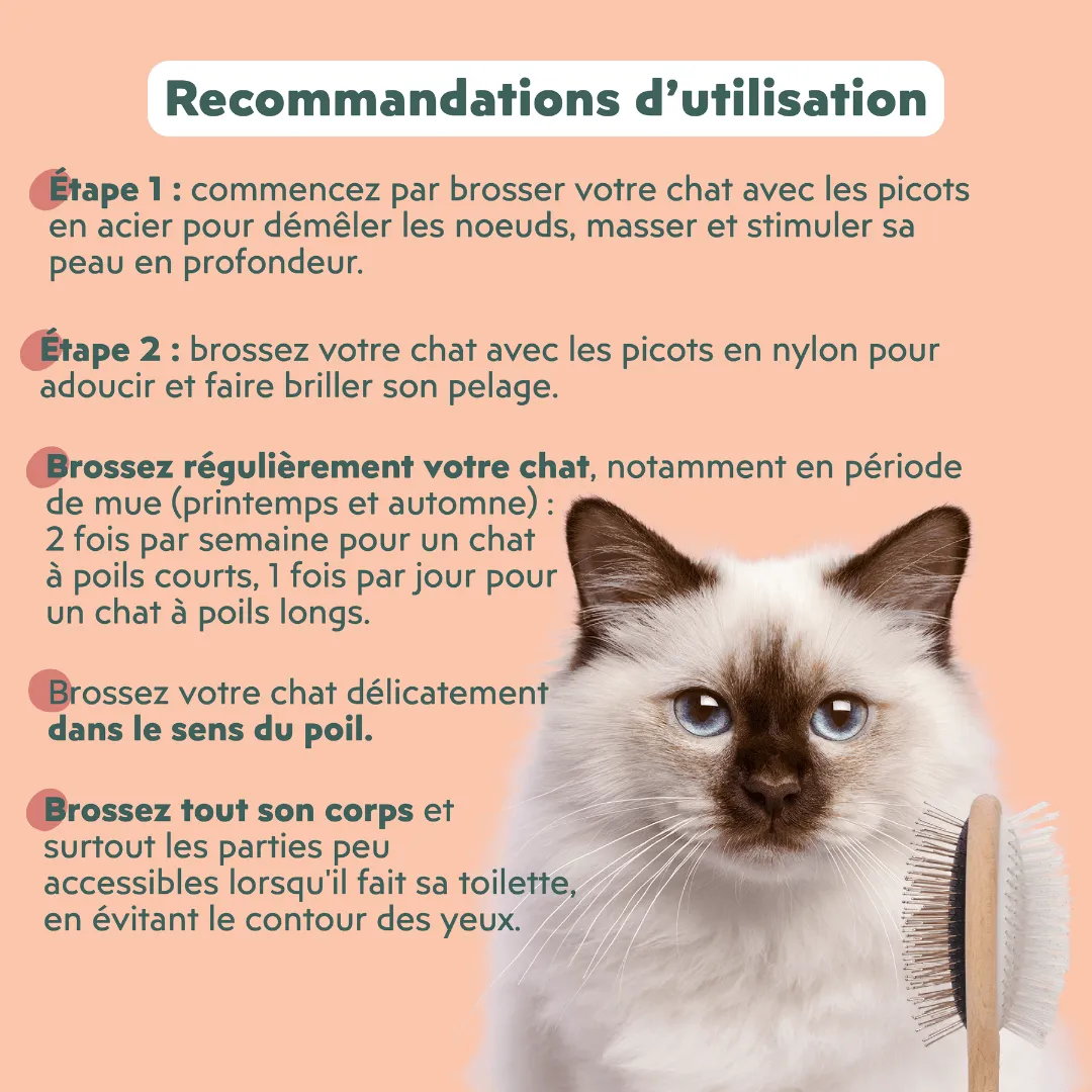 Ziggy The French Brush kattenborstel dubbelzijdig vegan