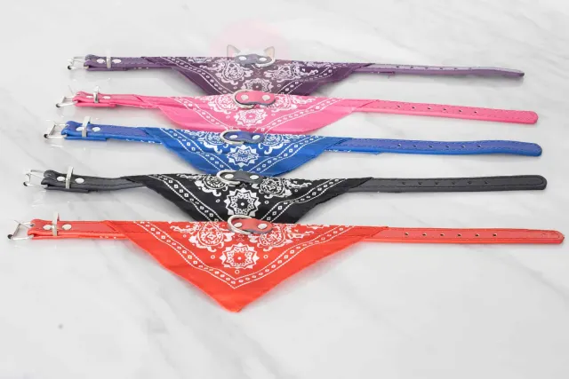 Poezenparadijs Bandana kattenhalsband S-M met ringetje