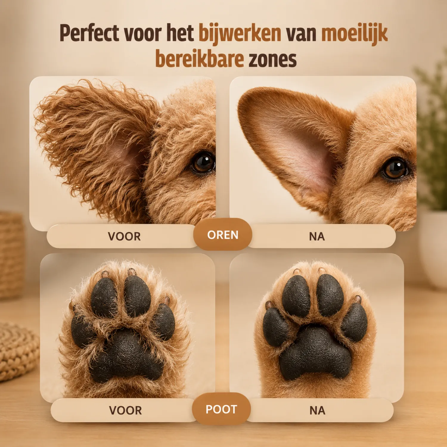 Pawdore Trimzy dierencentondeuse met vacuum 60 min draadloos