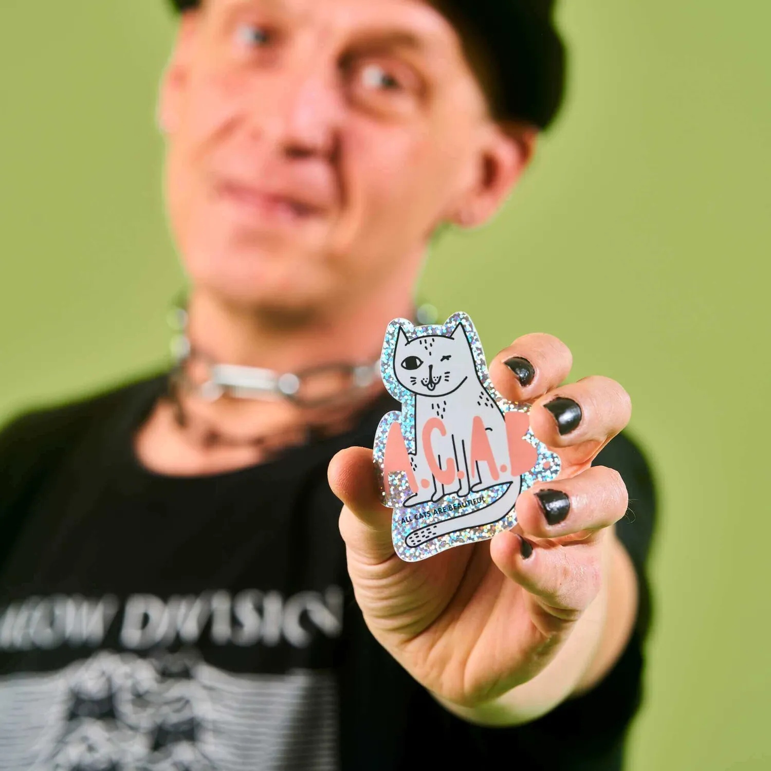 STRAYZ sticker All Cats Are Beautiful glitter kat