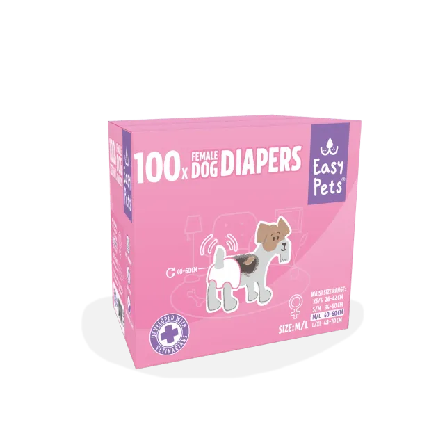 EASYPETS Hondenluiers Teef 100 stuks S/M absorberend