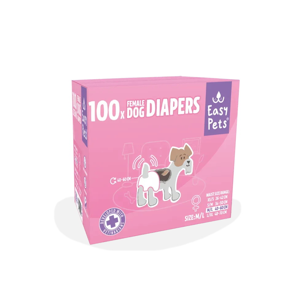 EASYPETS Hondenluiers Teef 100 stuks S/M absorberend