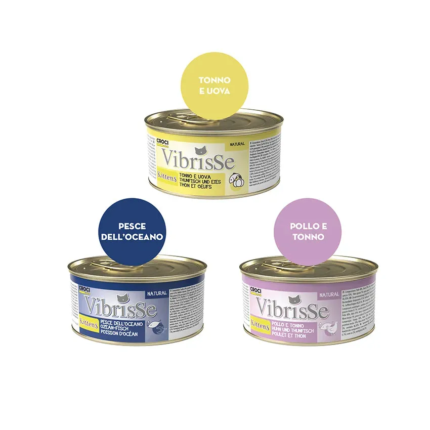 Vibrisse Natural Kittens kip tonijn 70g blikje