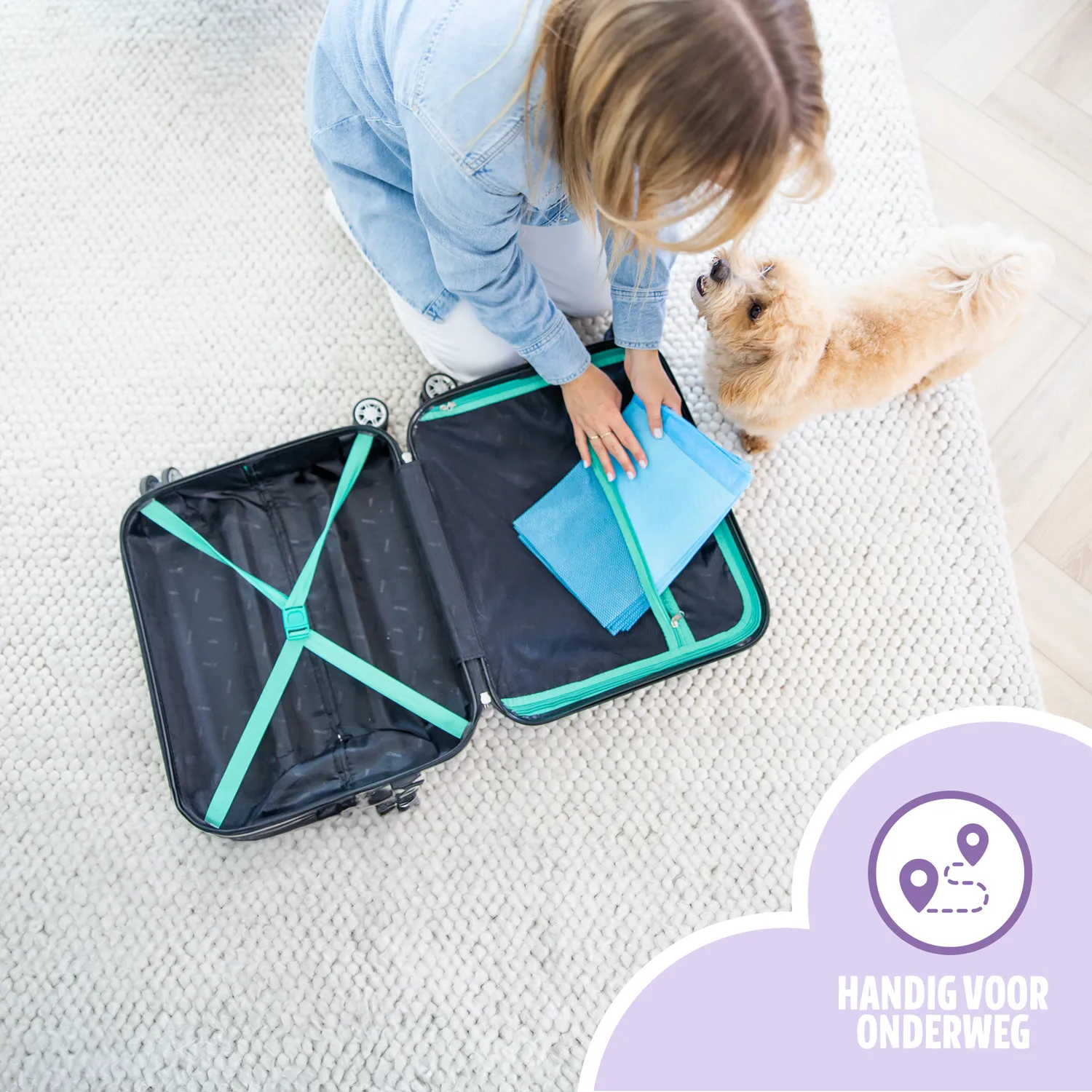 EASYPETS Puppy Training Pads zindelijkheidsmatjes lavendel 105 stuks