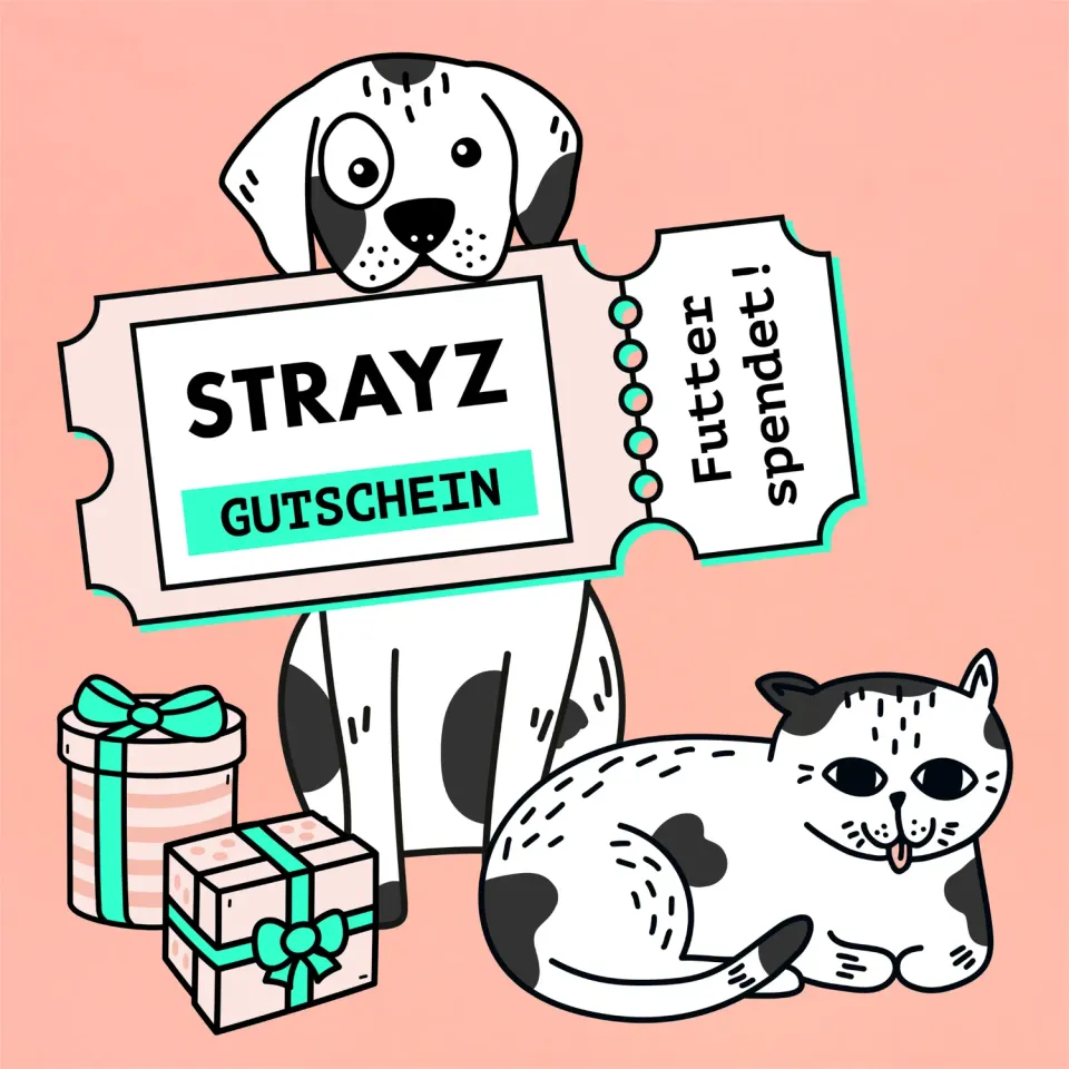 STRAYZ Cadeaubon 10 euro hond en kat digitaal