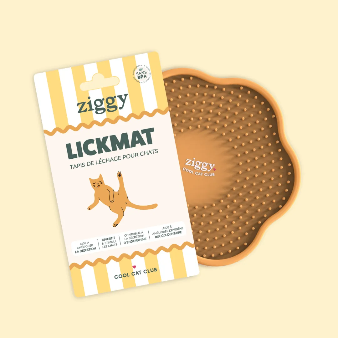 Ziggy Cool Cat Club likmat kat geel siliconen