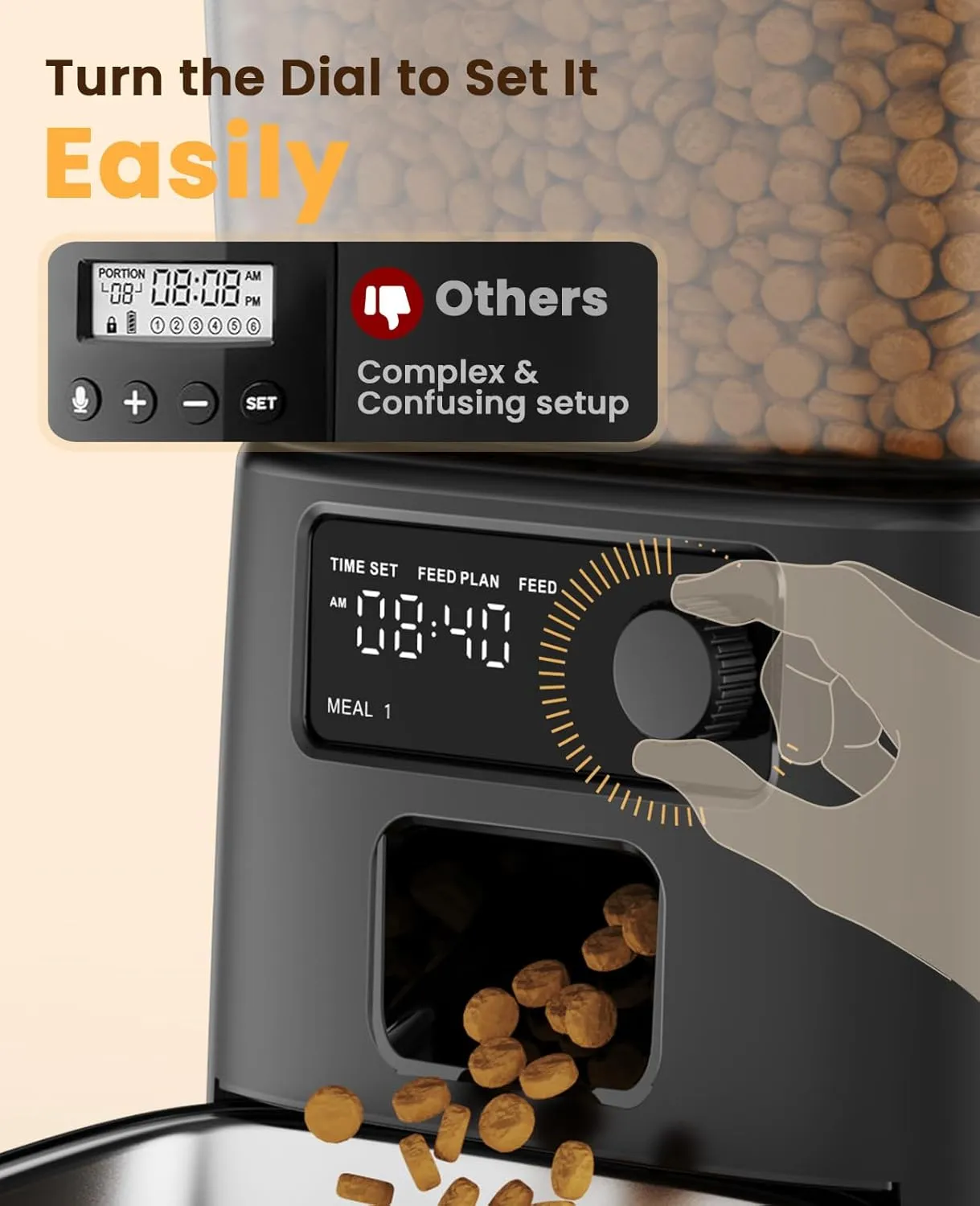 Oneisall Basic voederautomaat kat 3,5L 12 cups vers
