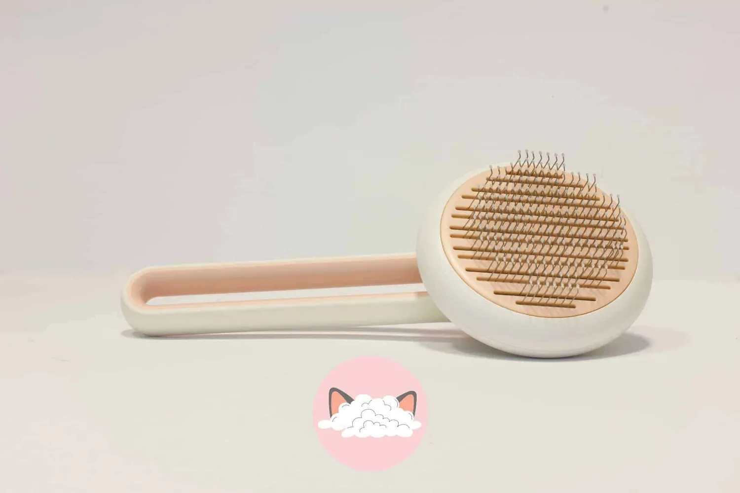 Poezenparadijs Luxe kattenborstel zelfreinigend 19 cm massage