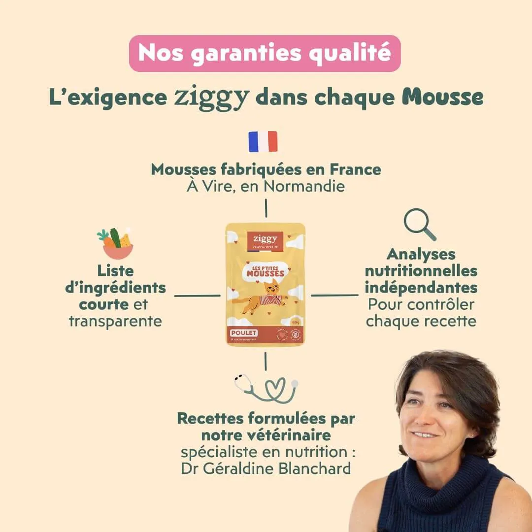 Ziggy Mousse Sterilised Kitten natvoer kip 4x85g graanvrij