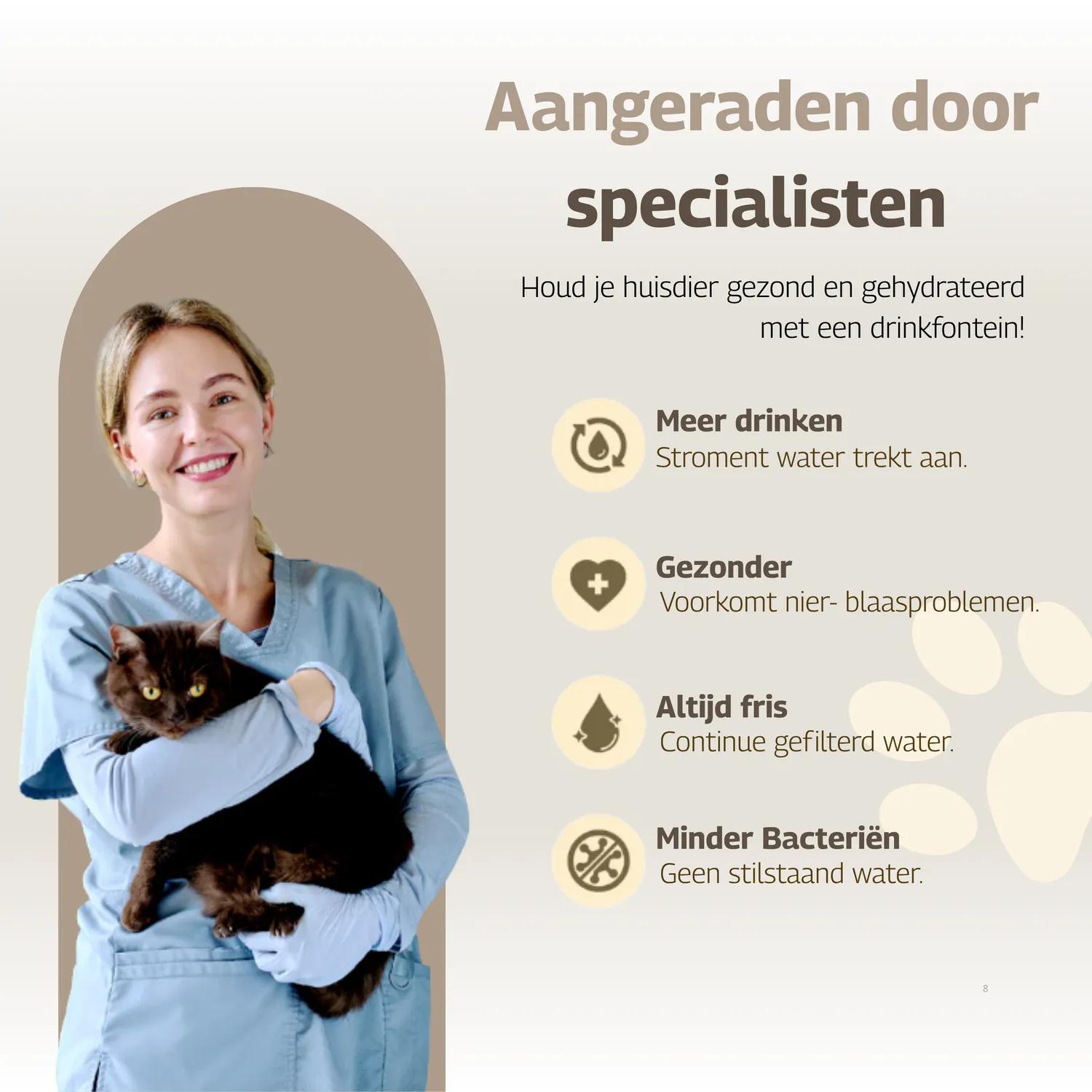 Pawdore RVS drinkfontein 2,2 liter fluisterstil met led