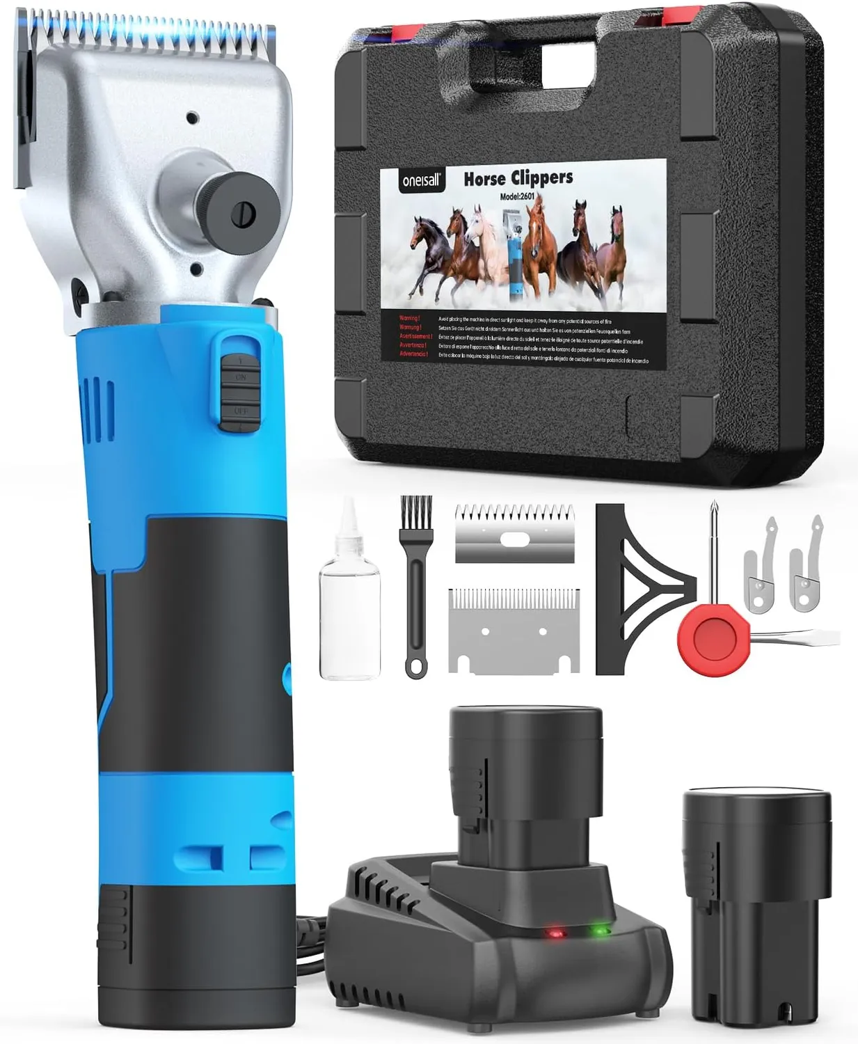 Oneisall 2601 Paardenscheermachine Draadloos Set