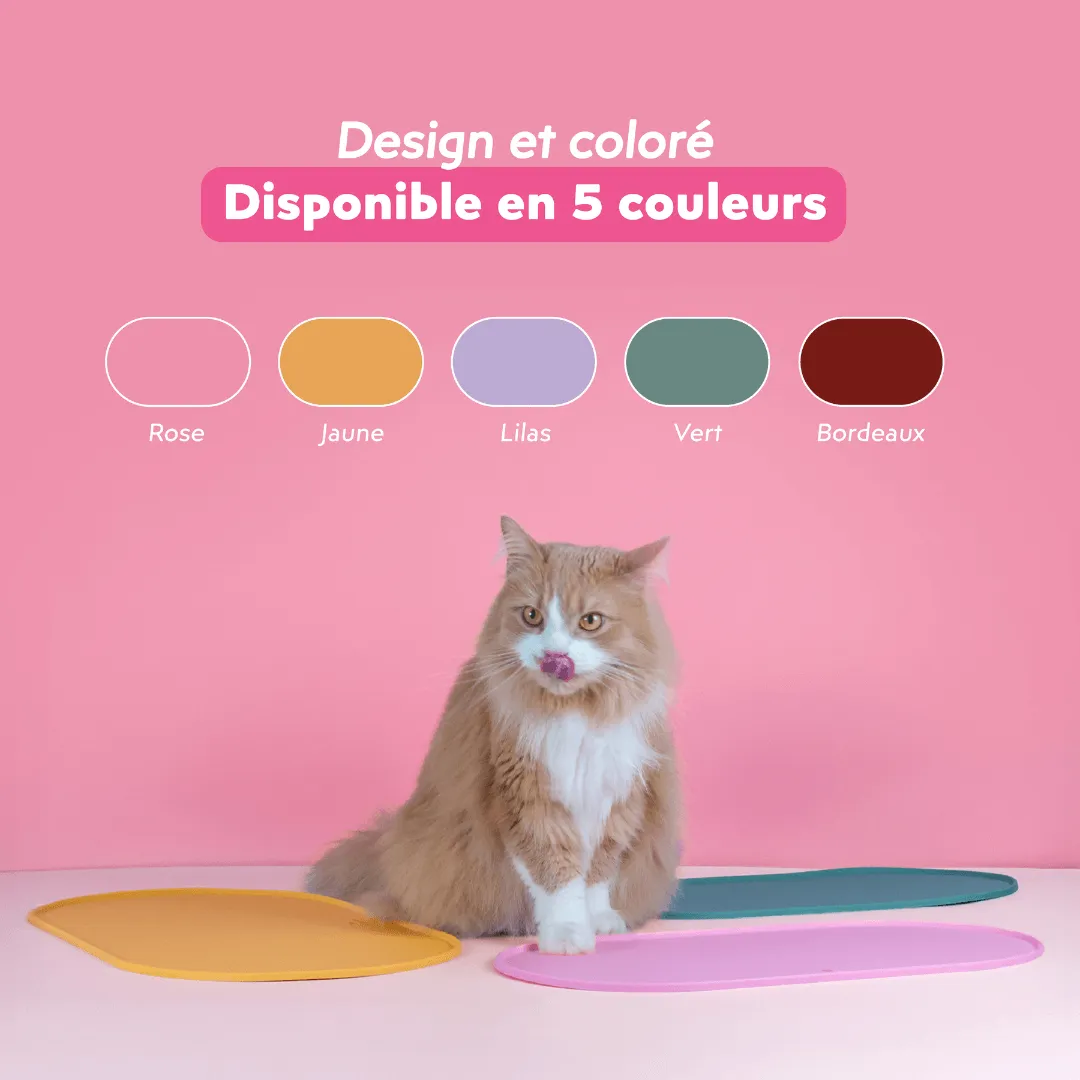 Ziggy Cool Cat Club voermat kat roze klein siliconen antislip